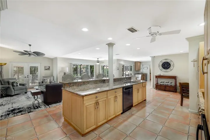 This large working kitchen is where you will prepare meals while also entertaining.