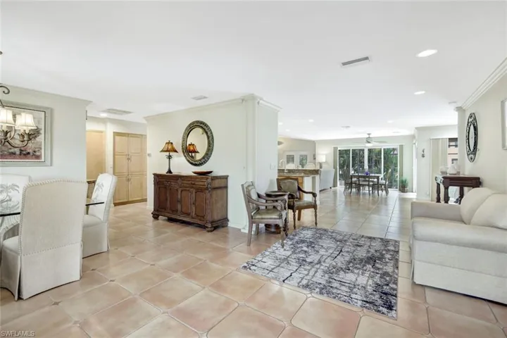 Entryway leading to the living and dining areas. This home is perfect for entertaining friends and family!