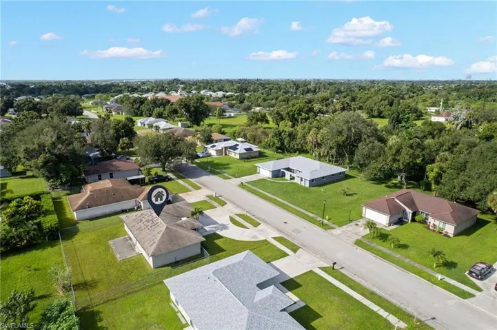 Birds eye view of property