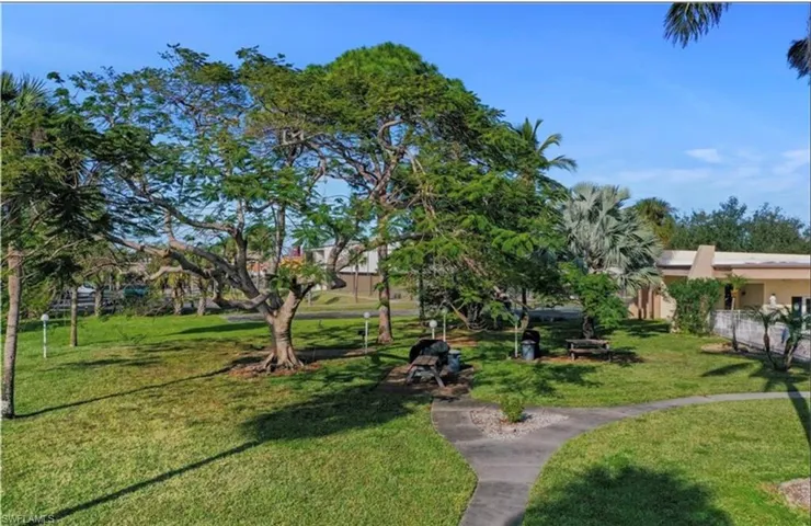 View of grassy yard