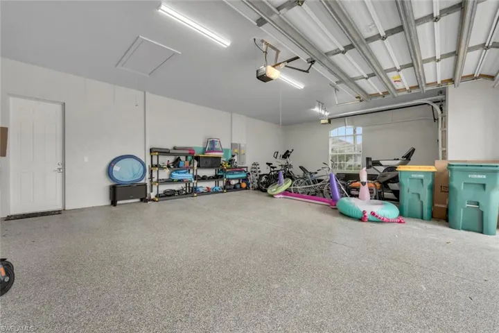 Oversized 3 Car Garage with Epoxy Floors