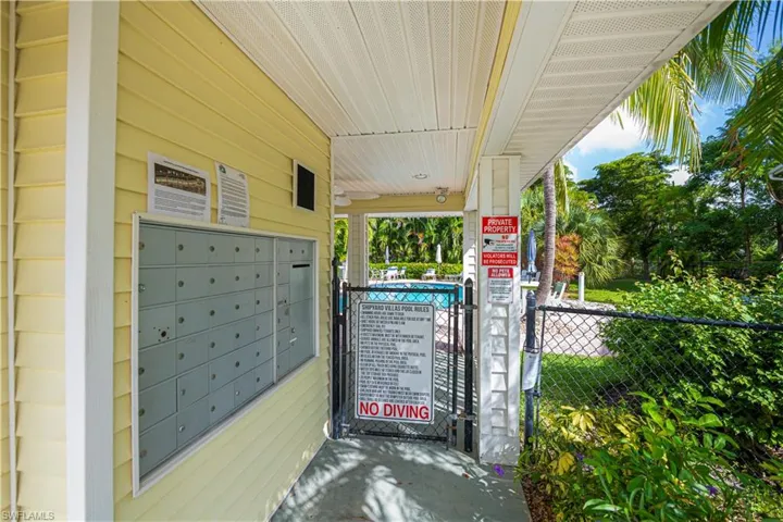 Surrounding community with mail area