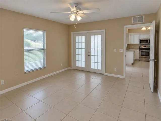Master Bedroom with French Doors to Patio
