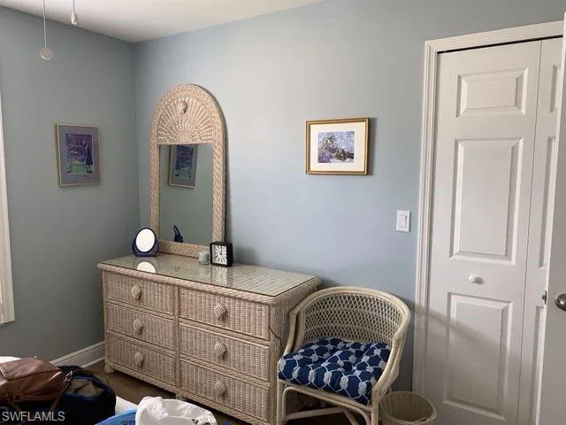 Bedroom with baseboards