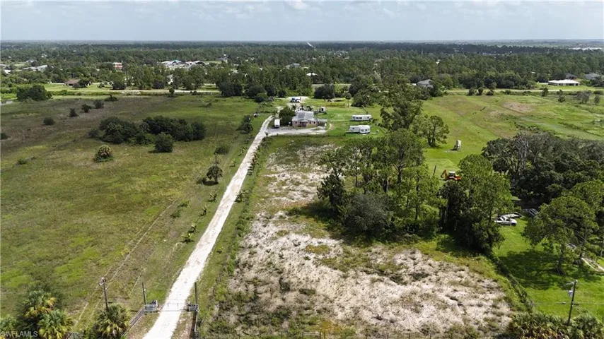 Aerial overview of property's location with rural landscape