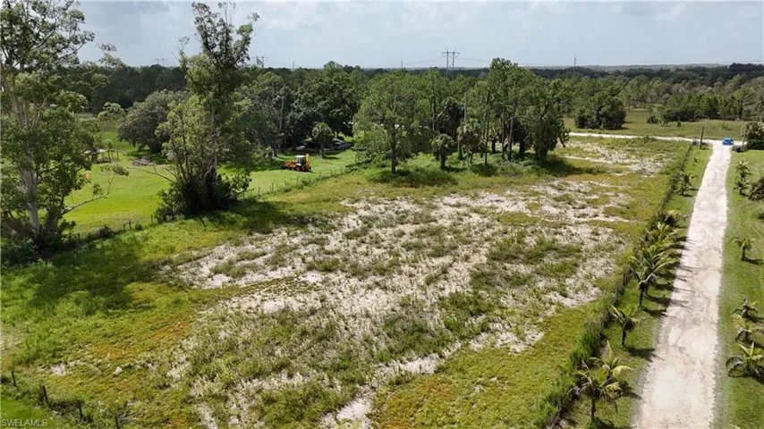 Aerial view of sparsely populated area