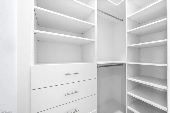 View of walk in closet