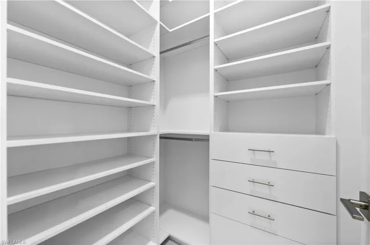 View of walk in closet