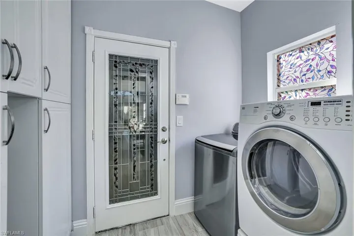Large laundry room.