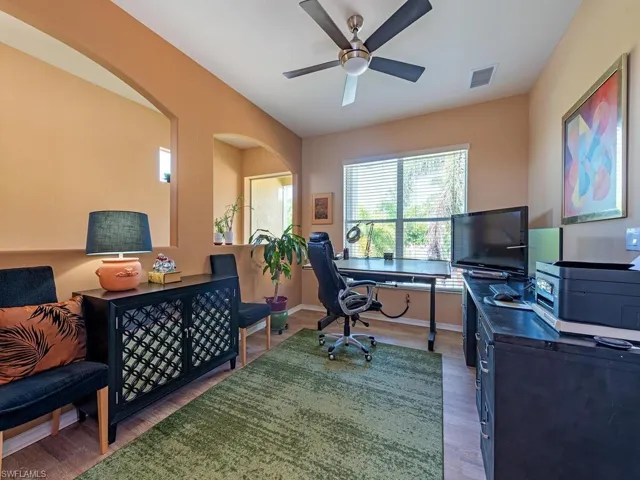The "Flex" room can be used as an office, den, craft room or third area for sleeping guests.