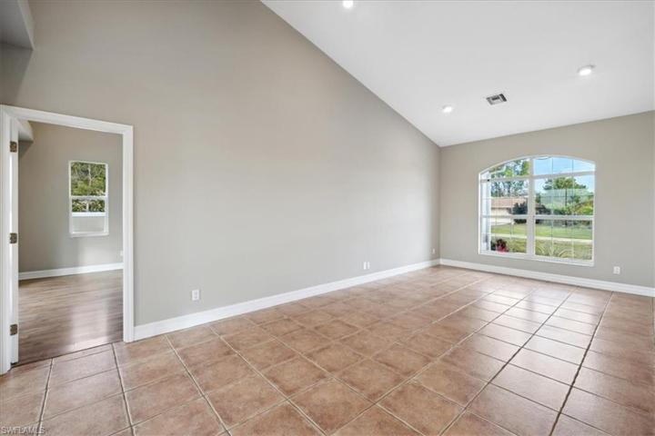 These vaulted ceilings help expand an already big space