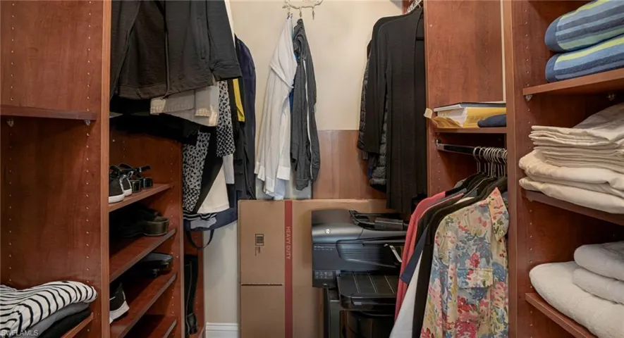 View of walk in closet