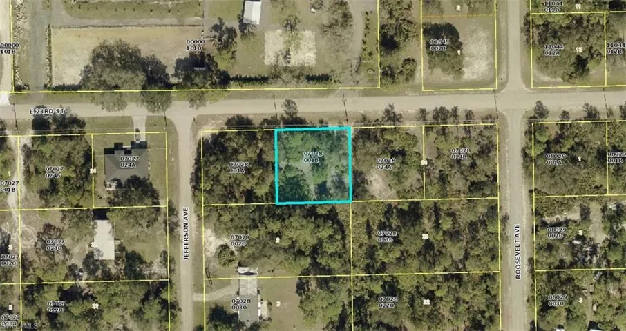 Aerial overview of property's location with property boundaries highlighted