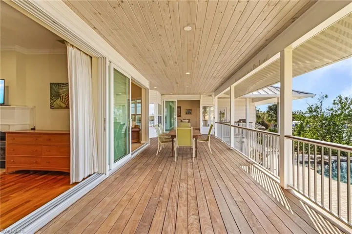 View of wooden deck