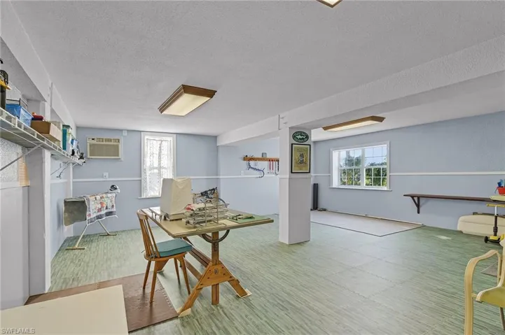 How about this for a craft or sewing room?  Or maybe a home gym?