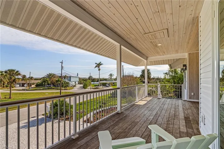 Front deck featuring covered porch