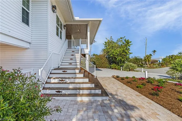 View of staircase.  Notice the tarpon?