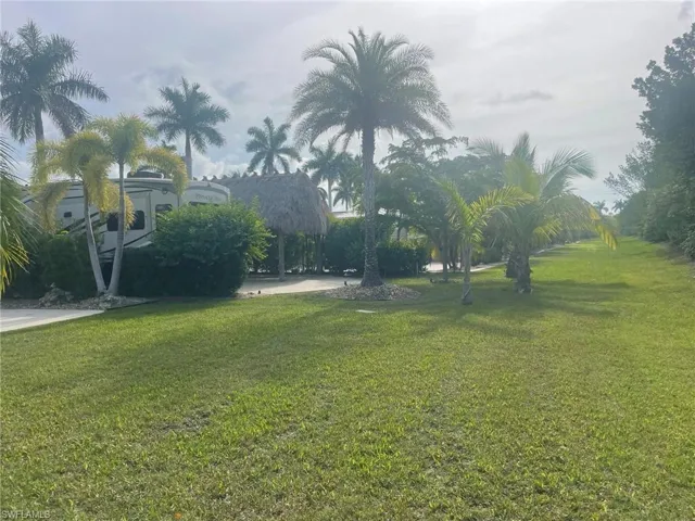 View of grassy yard