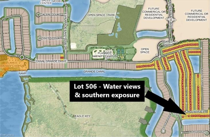 Homesite map - Lot 506 with water views