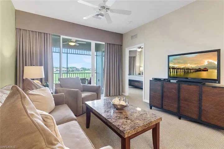 View of carpeted living room