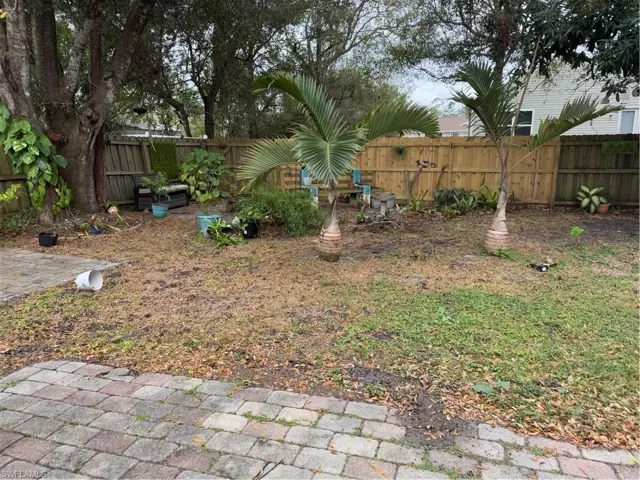 View of one side of the backyard