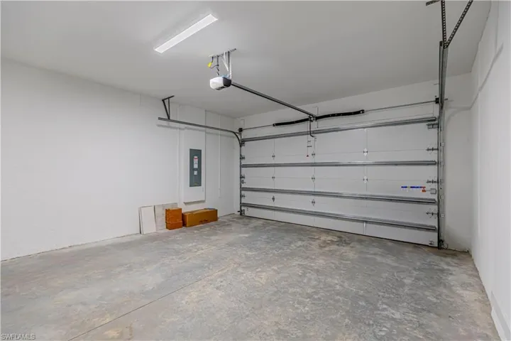 Garage with electric panel