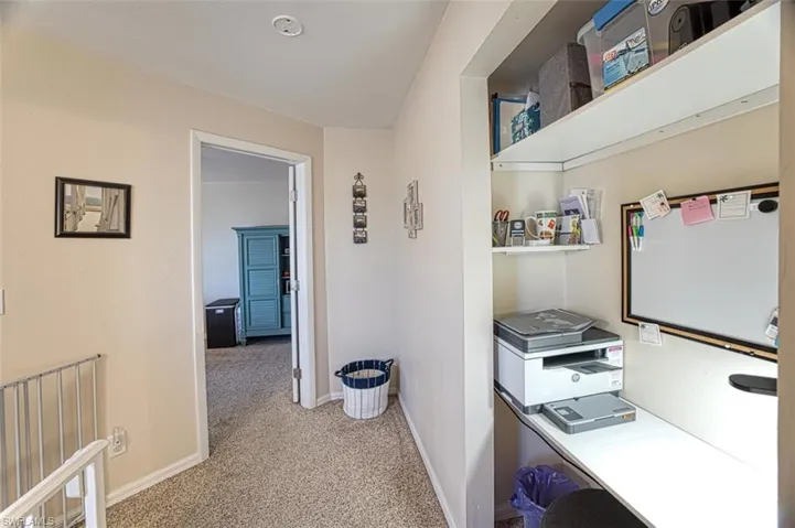 View of carpeted office space