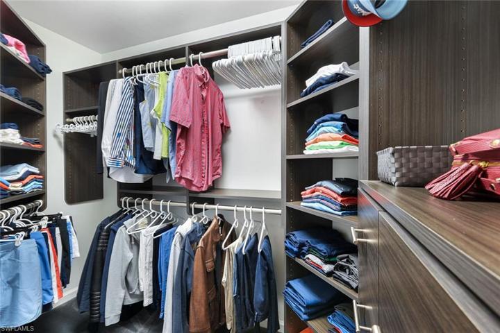 Great walk in custom closet!