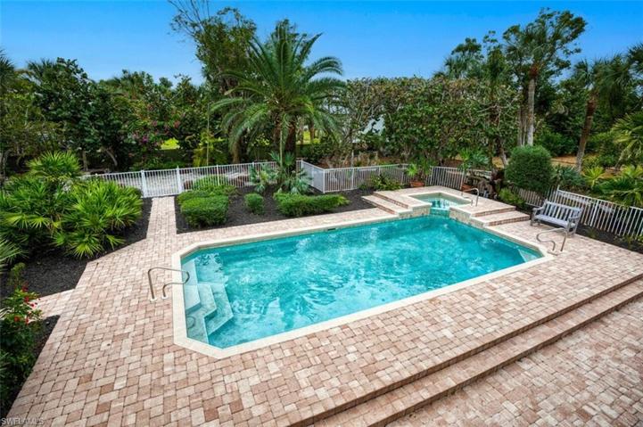 Pool and Spa-Custom Paver Patio and Mature Vegetation