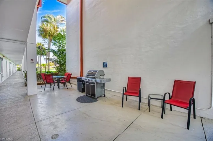 Outdoor community dining space