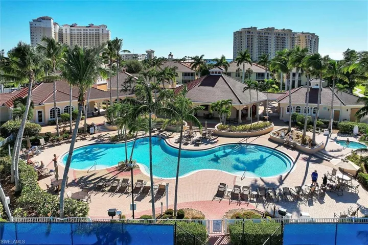 View of resort swimming pool with a patio
