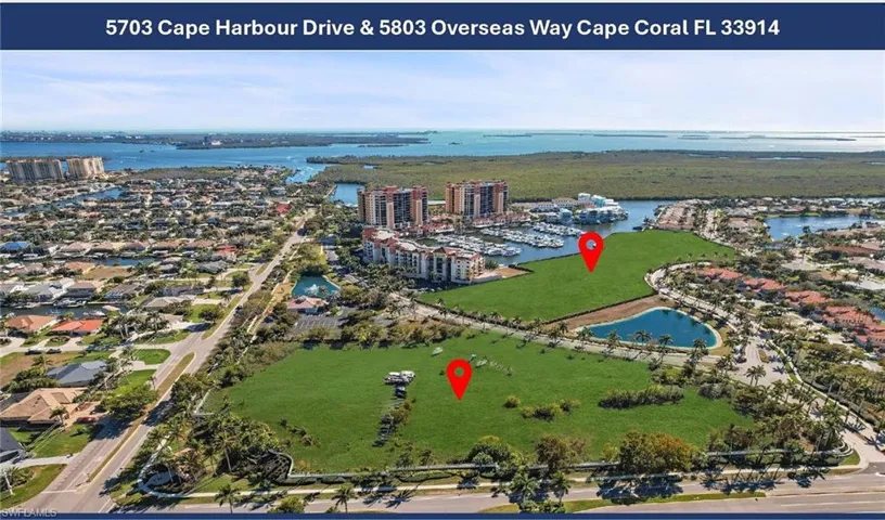 Drone / aerial view of a large body of water