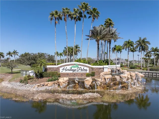Heritage Palms Golf and Country Club entrance with a water view