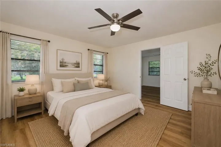 Virtual Staging of Mother-in-Law Suite Bedroom.