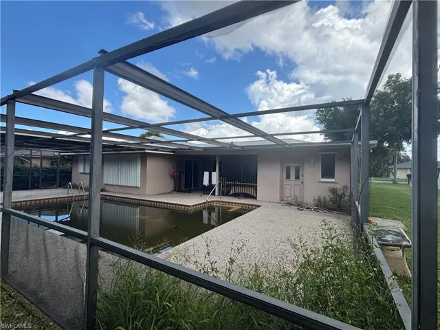 Dining space featuring dark tile patterned flooring