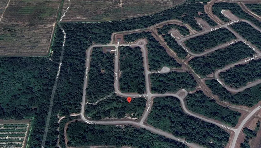 Aerial overview of property's location