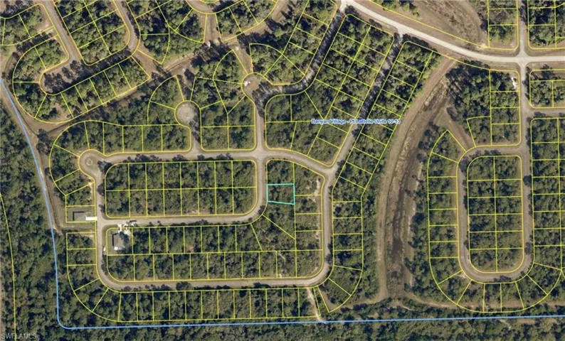 Aerial view of property's location featuring property boundaries highlighted