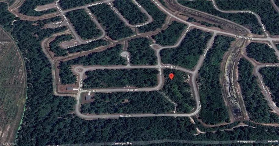 Aerial view of property's location