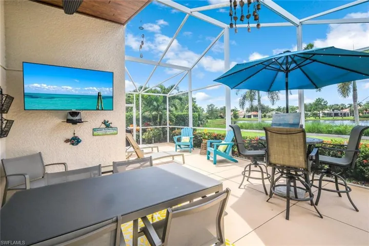 Large Extended Lanai with Covered Dining Area