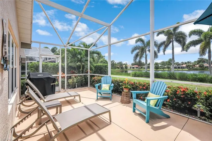Lanai with Green Space and Lake View.