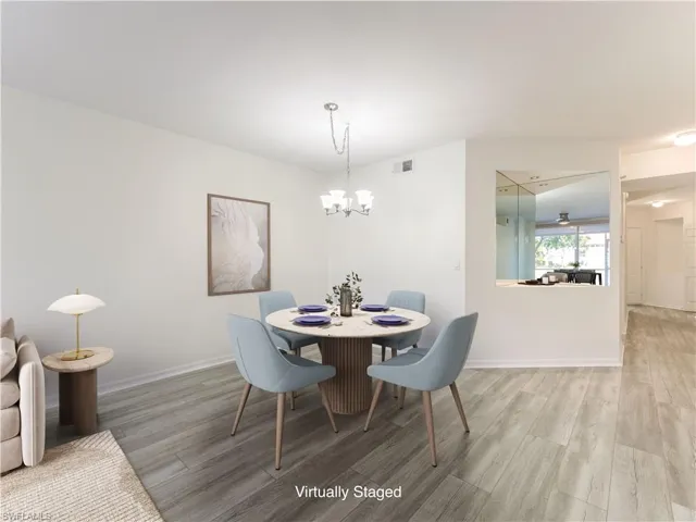 dining area after