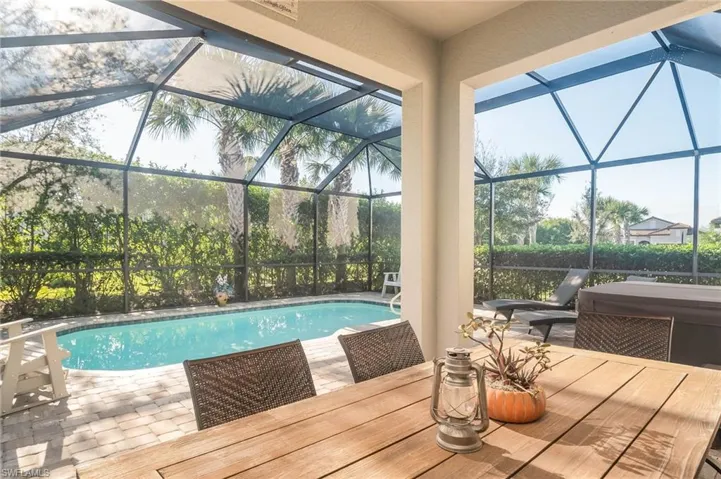 Lanai with pool