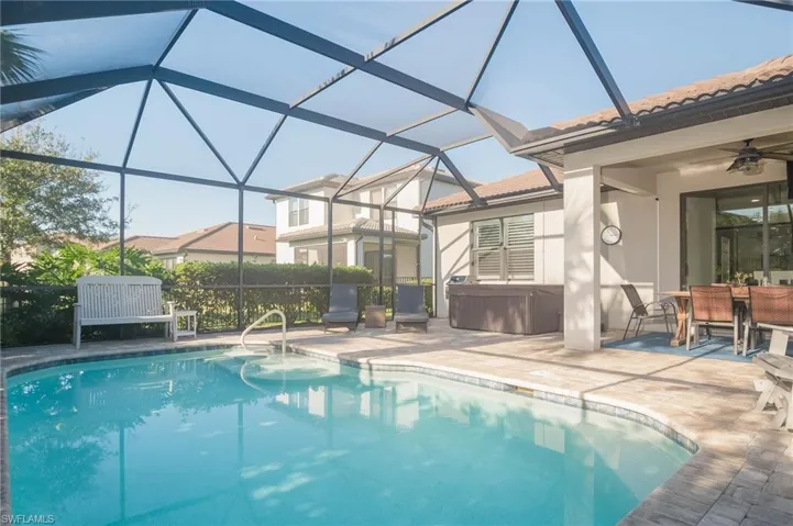 Lanai with pool & hot tub