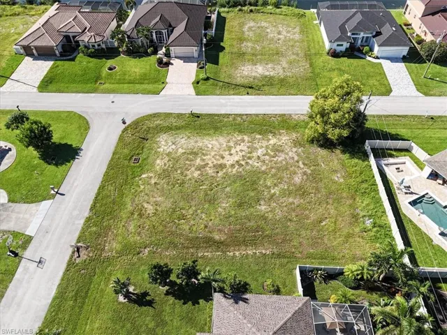 Aerial view of residential area