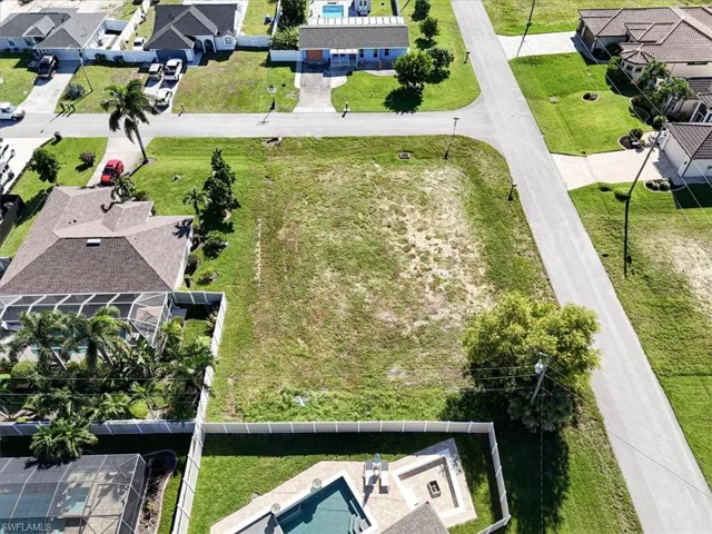 Aerial perspective of suburban area