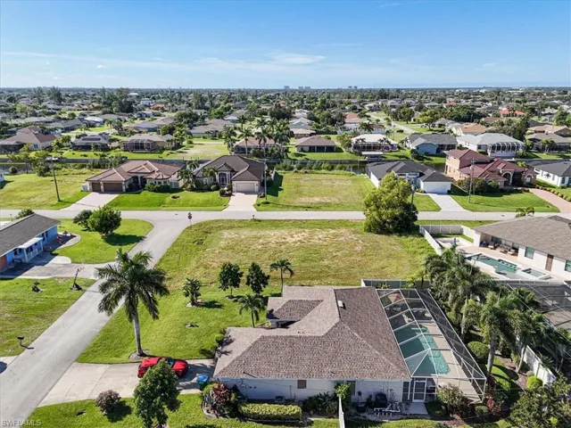 Aerial view of residential area