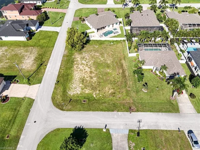 Aerial view of residential area