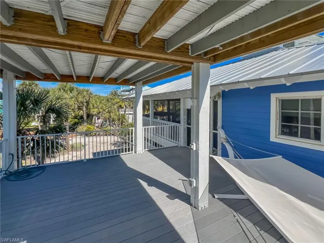 View of wooden deck