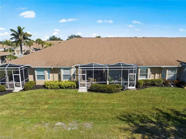 Aerial view of rear of building