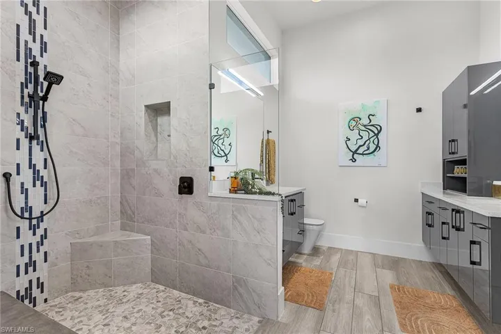 Large Shower with easy access in and out
